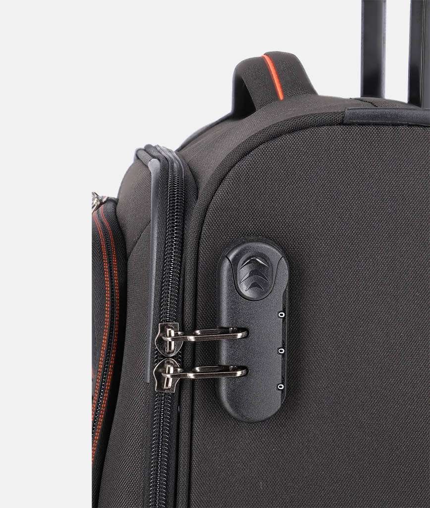 LIDO Black Four Wheel Trolley M TSA LOCK®